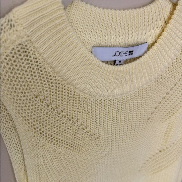 JOE’s Cotton Sweater Tank Top Yellow Sleeveless Crew Neck Anise Flower Preppy - Picture 6 of 9